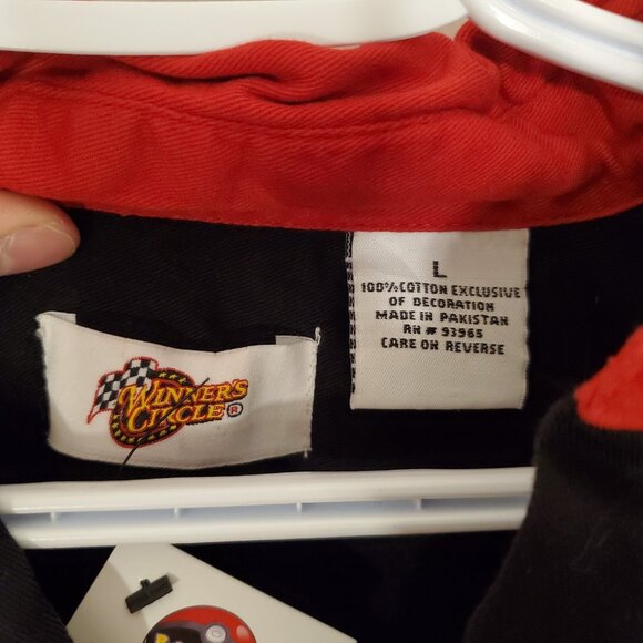 Vintage Dale Earnhardt Nascar short sleeve button up shirt black size L - Picture 4 of 4